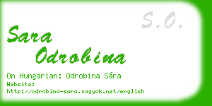 sara odrobina business card